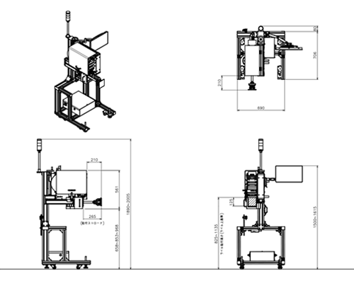GPL-100外形寸法図