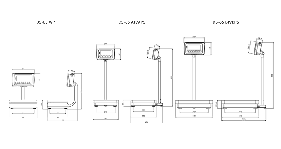 ds-65の外形寸法図
