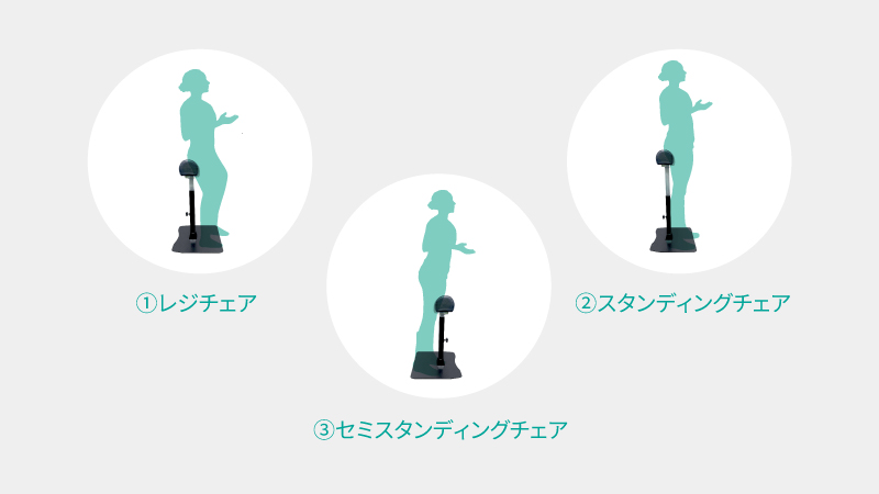 3つのスタイルで快適にサポートできるチェッカー椅子